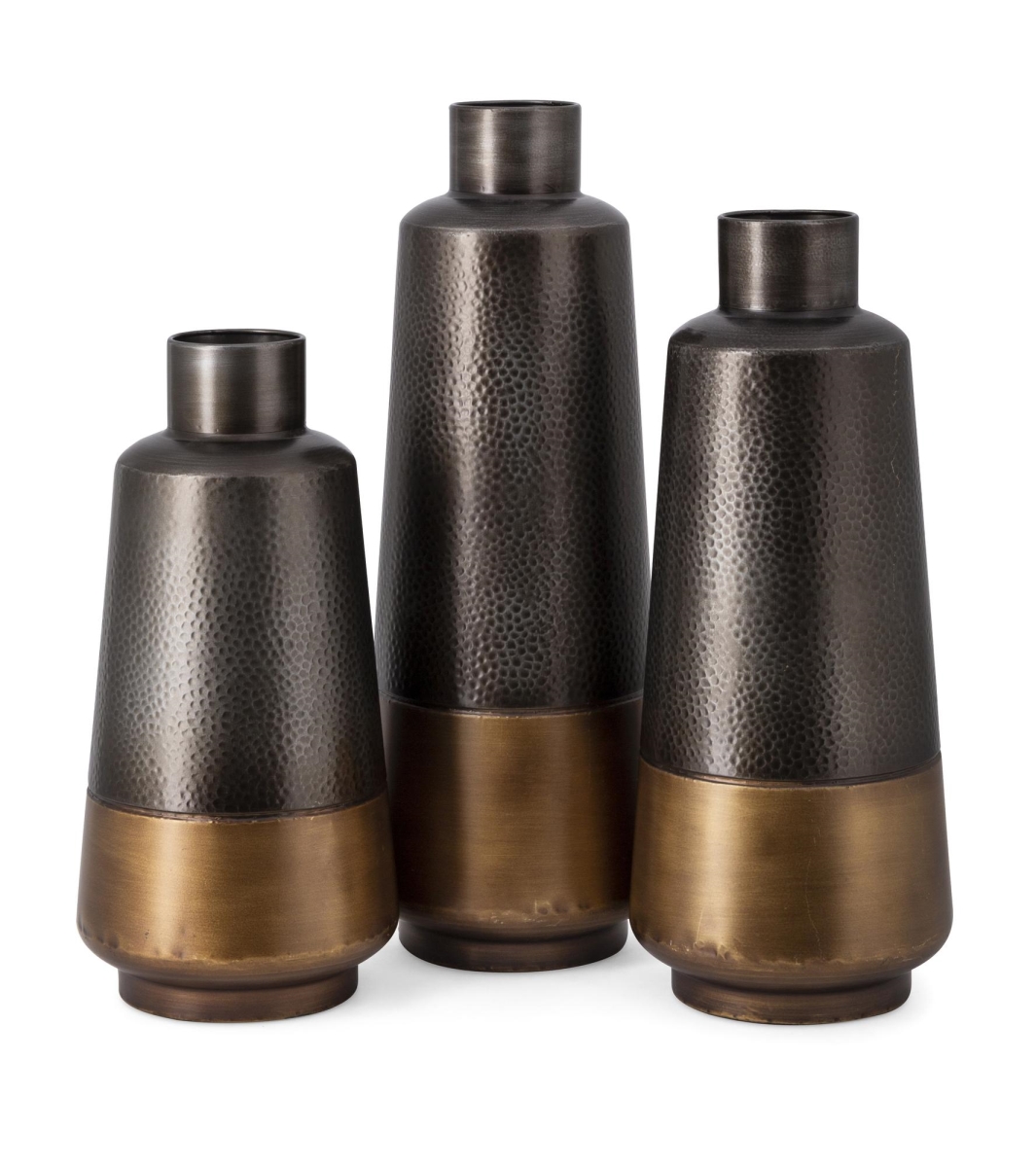 Imax 28912-3 Nelson Metal Vases - Set Of 3