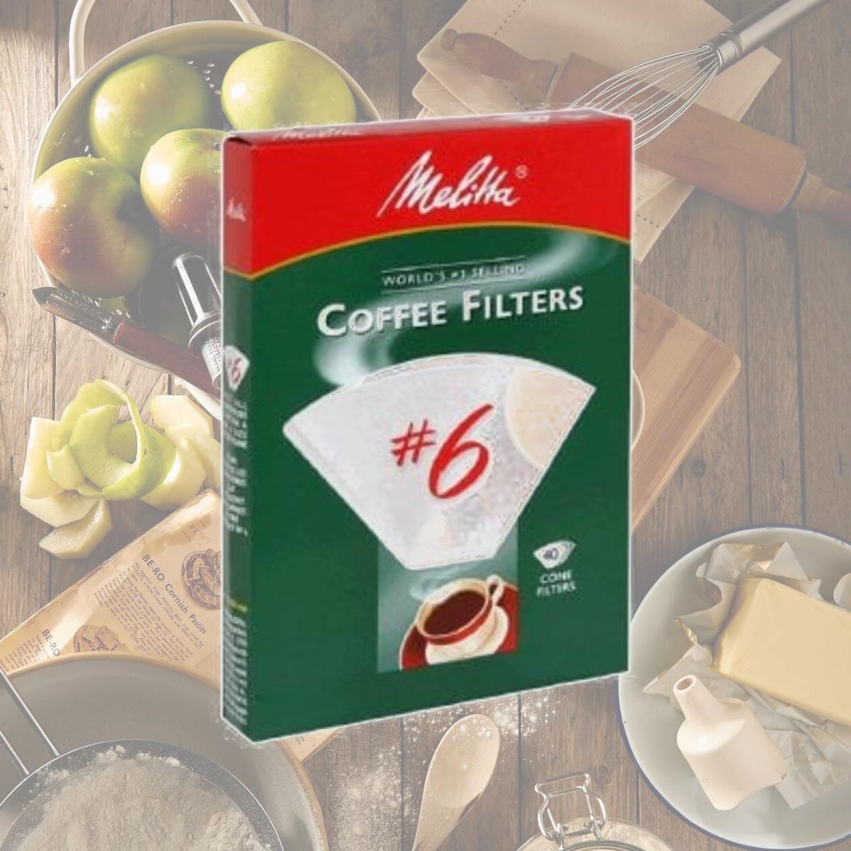 Picture of Melitta 626402 40-Count No.6 White Cone Coffee Filters