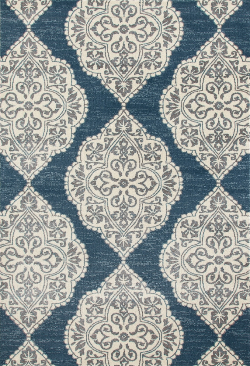UPC 841864102963 product image for 841864102963 9 x 12 ft. Arabella Collection Medallion Woven Area Rug, Blue | upcitemdb.com
