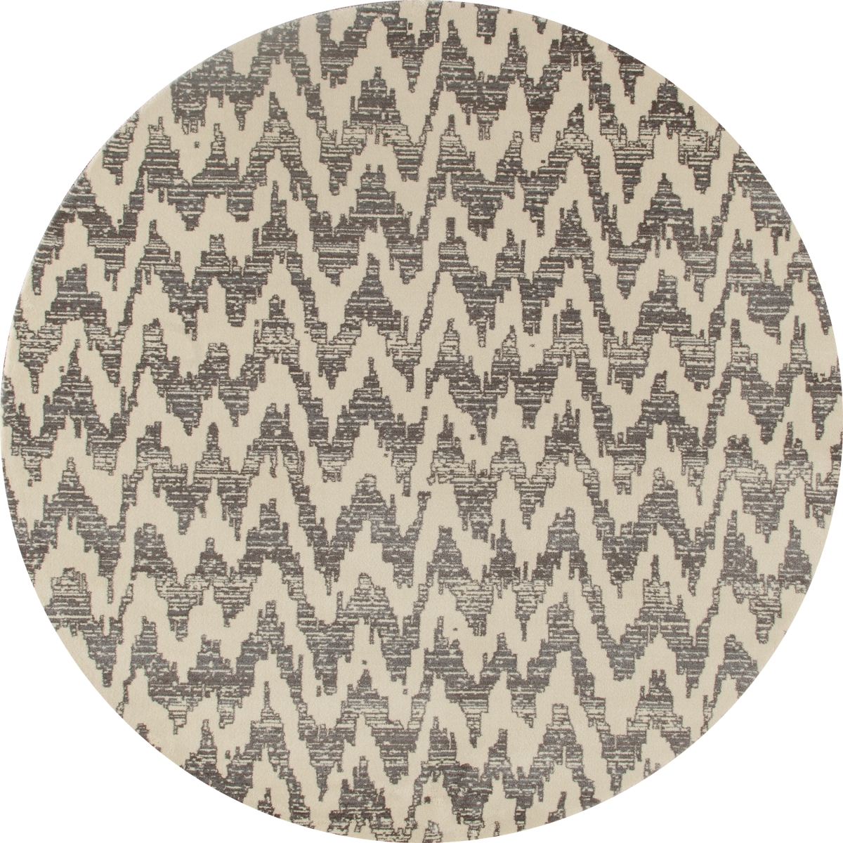 25443 5 Ft. Troy Collection Static Woven Round Area Rug, Beige