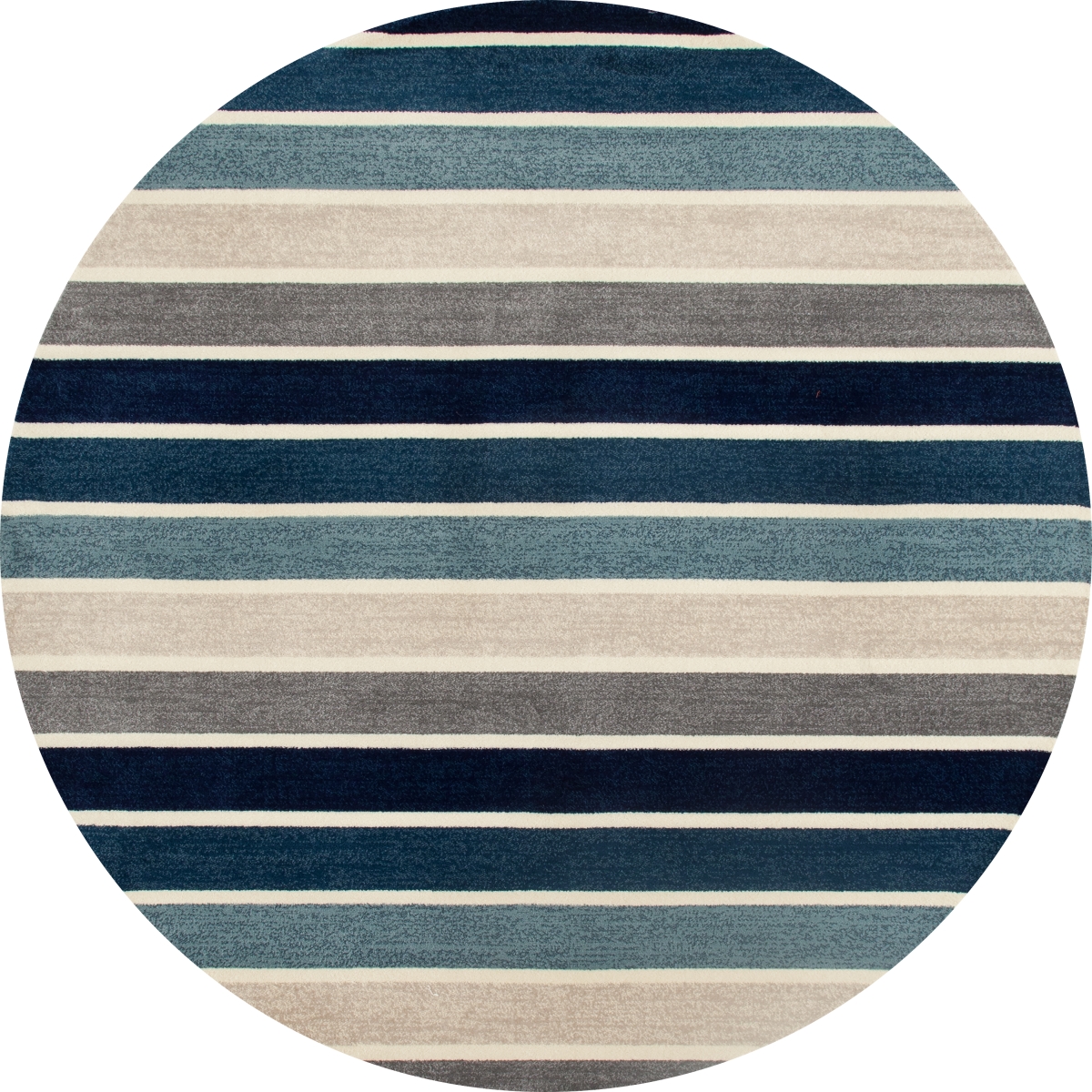 25634 8 Ft. Troy Collection Mainline Woven Round Area Rug, Blue