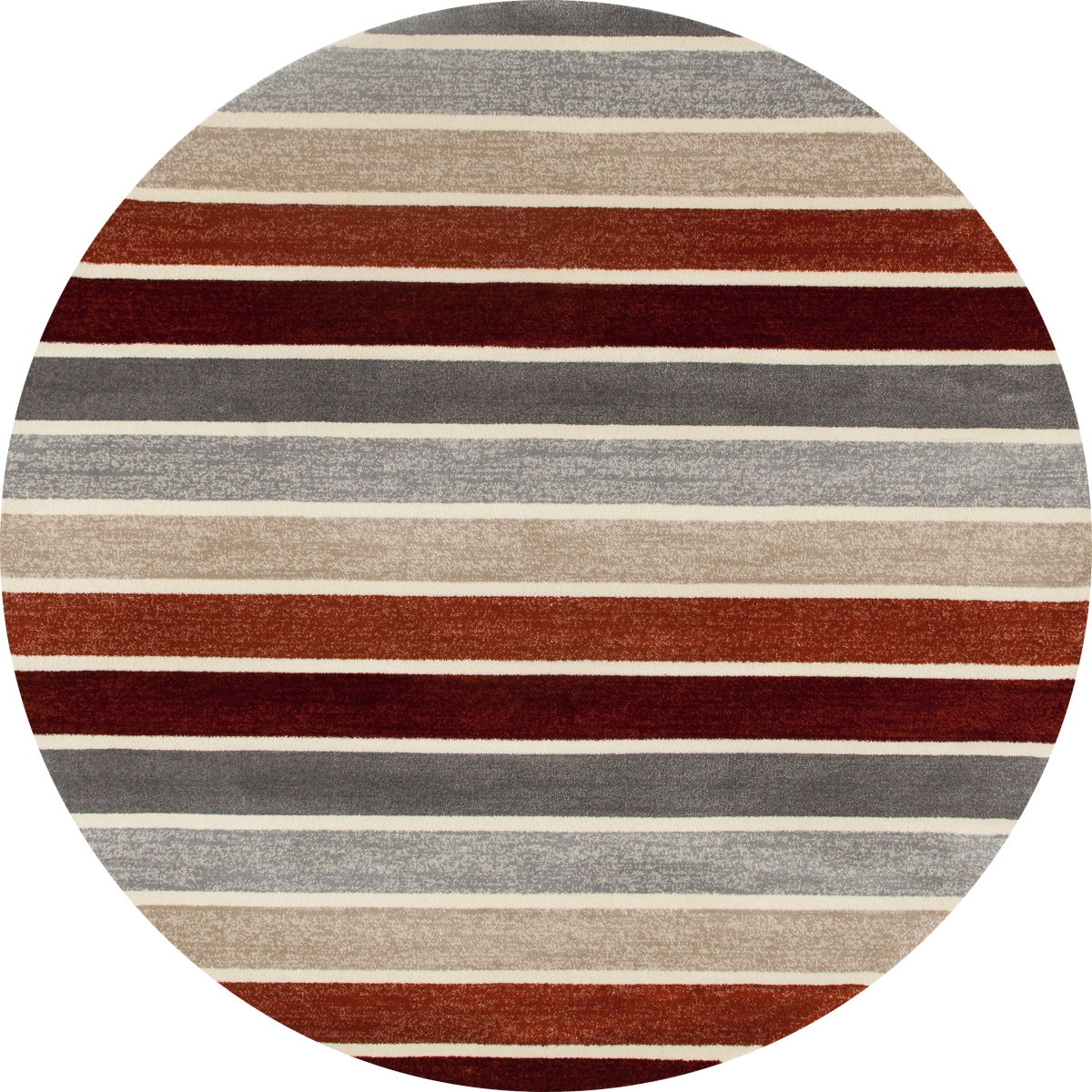 25801 5 Ft. Troy Collection Mainline Woven Round Area Rug, Red