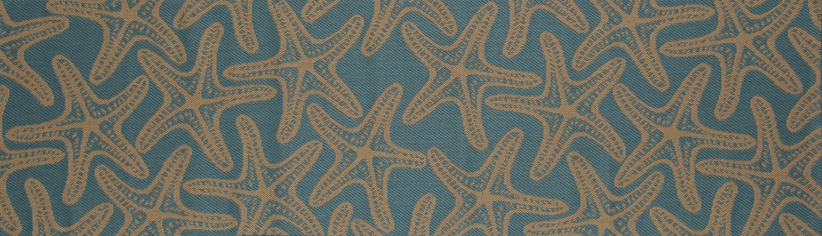 29465 3 X 9 Ft. Plymouth Collection Starfish Flat Woven Indoor & Outdoor Area Rug Runner, Blue