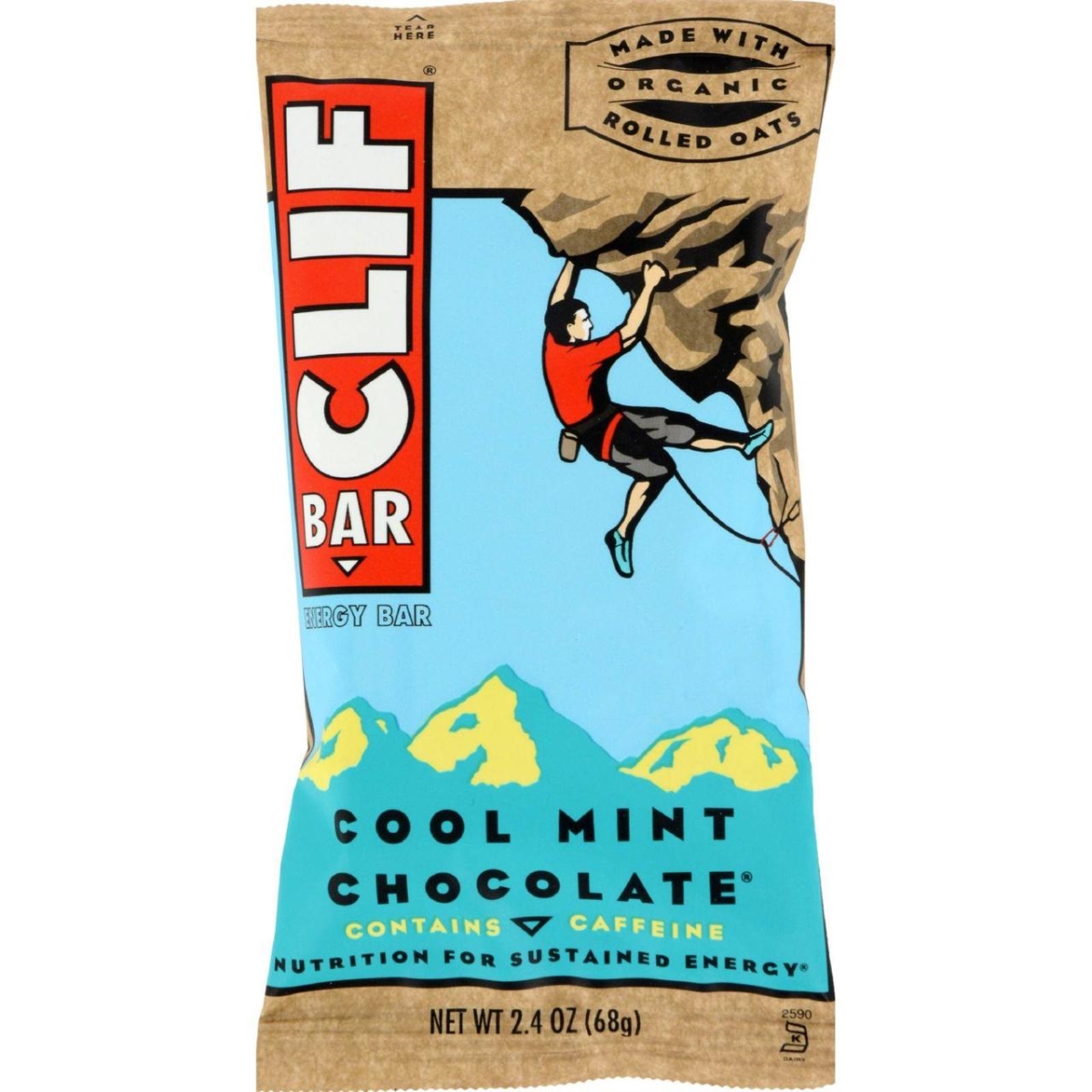 Clif Bar Hg0125385 2.4 Oz Organic Cool Mint Chocolate - Case Of 12