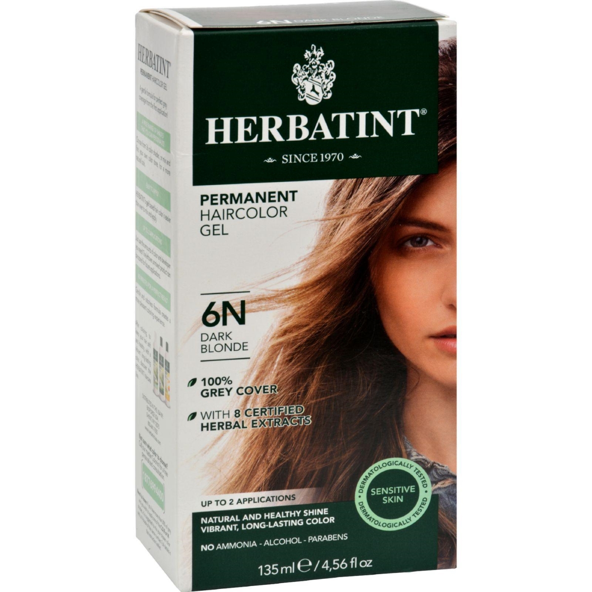 Hg0226670 135 Ml Permanent Herbal Haircolor Gel, 6n Dark Blonde