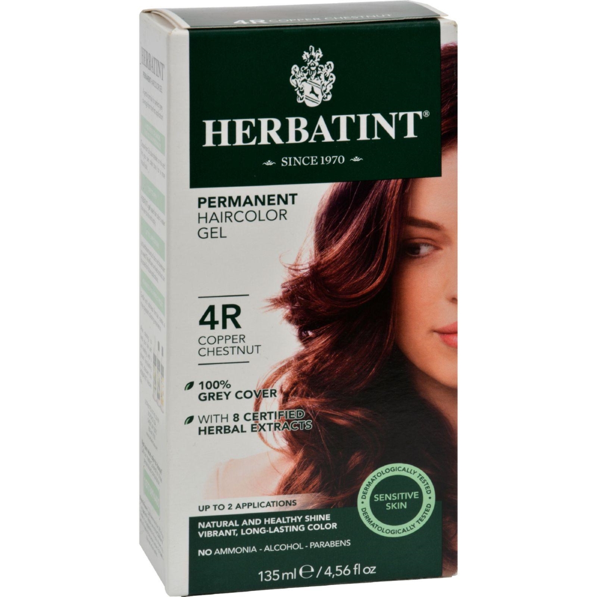 Hg0226894 135 Ml Permanent Herbal Haircolor Gel, 4r Copper Chestnut