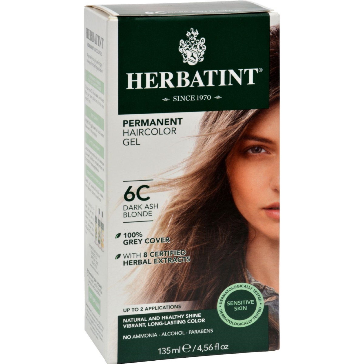 Hg0226969 135 Ml Permanent Herbal Haircolor Gel, 6c Dark Ash Blonde
