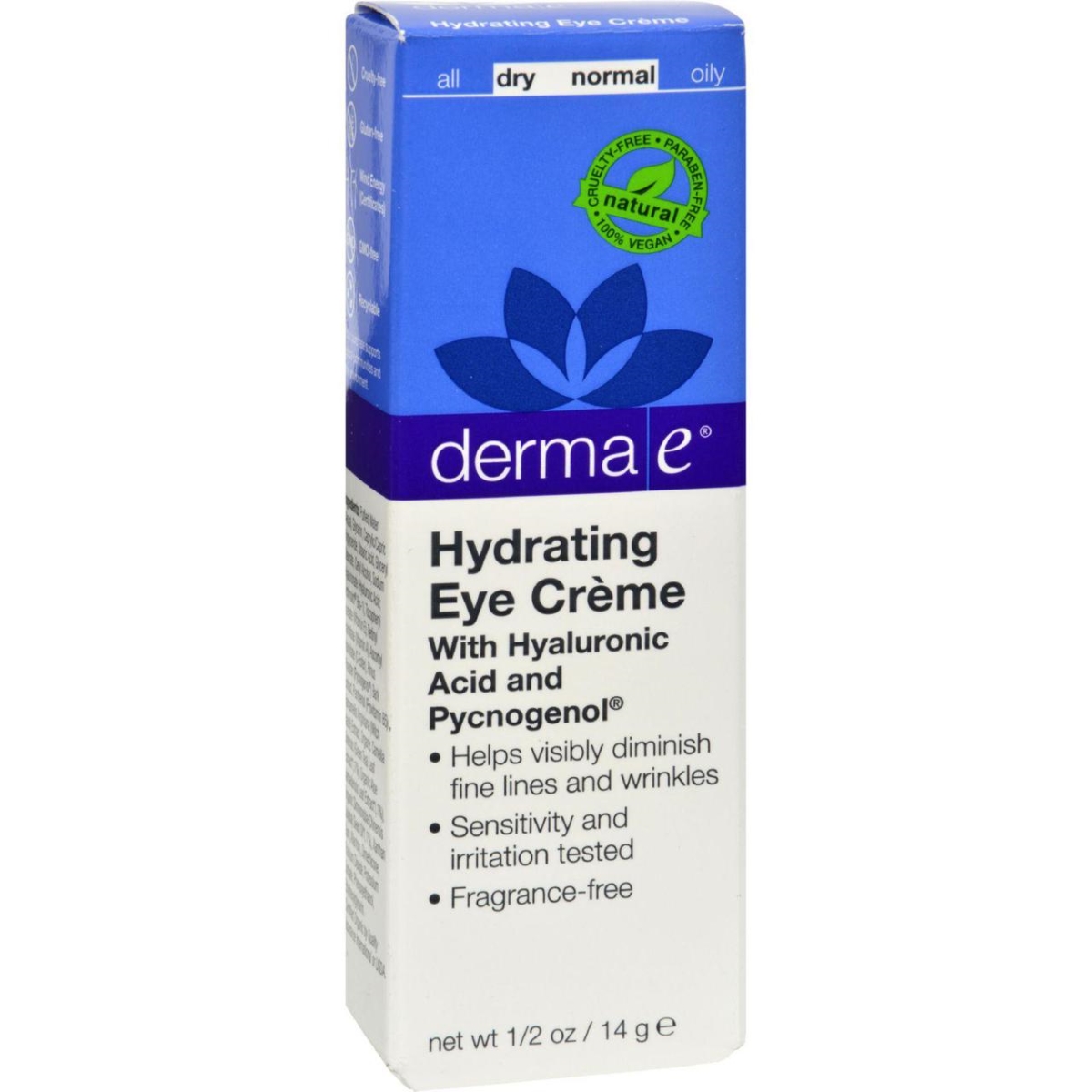 Derma E Hg0452979 0.5 Oz Eye Creme Hyaluronic & Pycnogenol