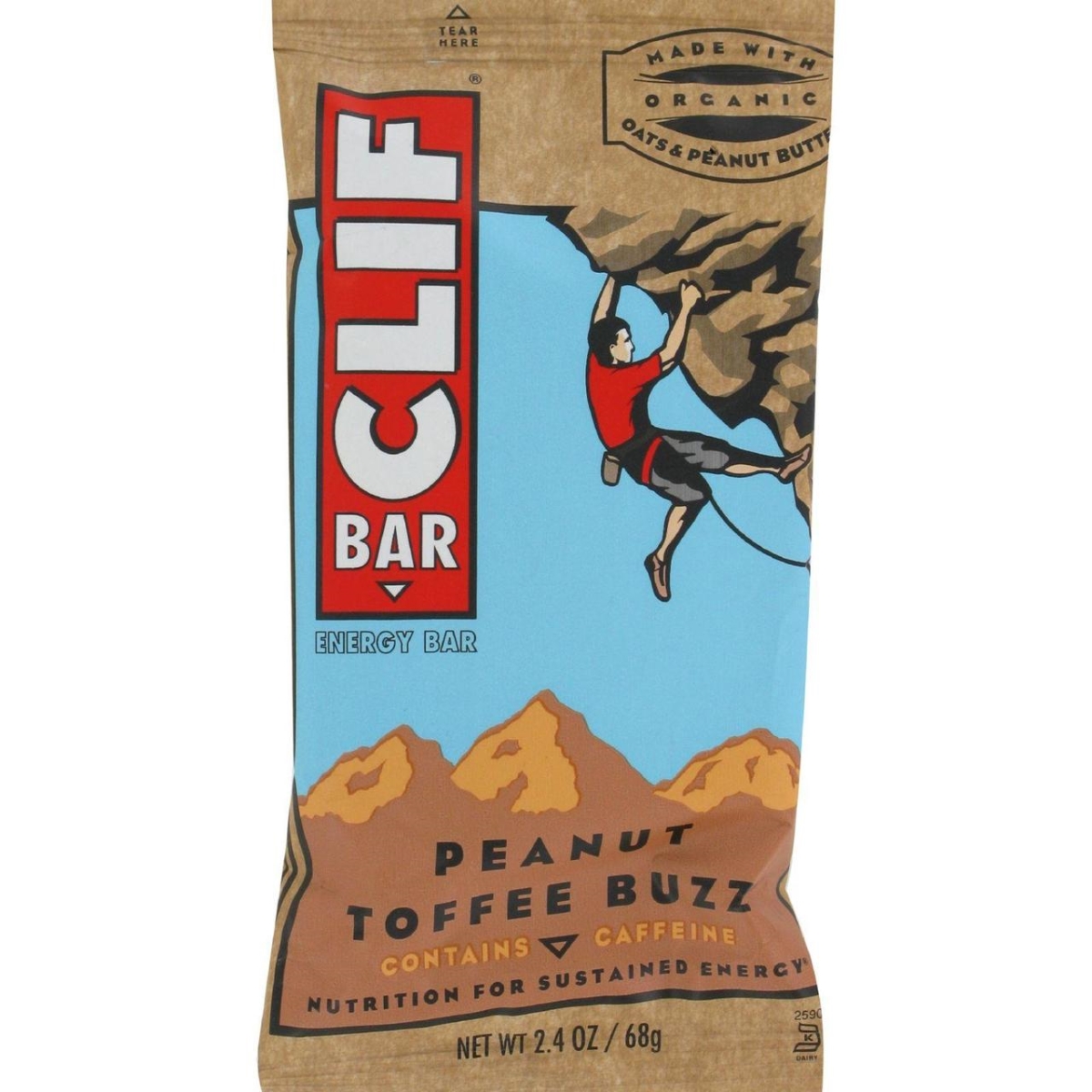 Clif Bar Hg0267450 2.4 Oz Organic Peanut Toffee Buzz - Case Of 12