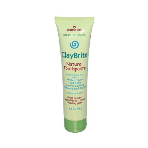 Hg0349134 3.2 Oz Claybrite Natural Toothpaste - Natural Mint