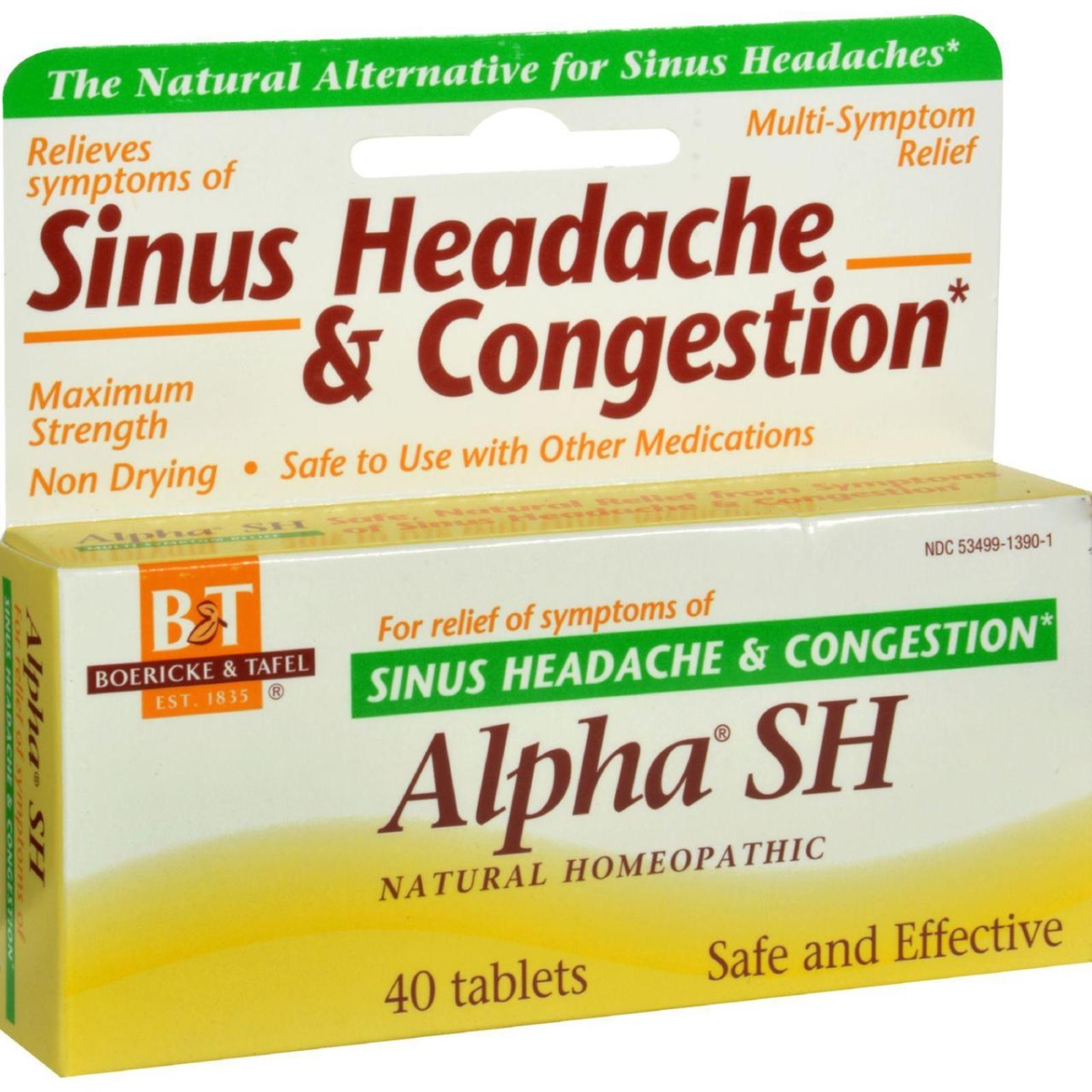 Boericke And Tafel Hg0366203 Alpha Sh Sinus Headache - 40 Tablets
