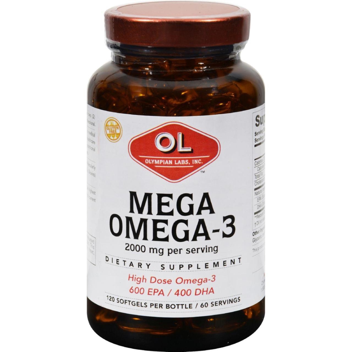 Hg0382747 2000 Mg Mega Omega-3 Fish Oils - 120 Softgels