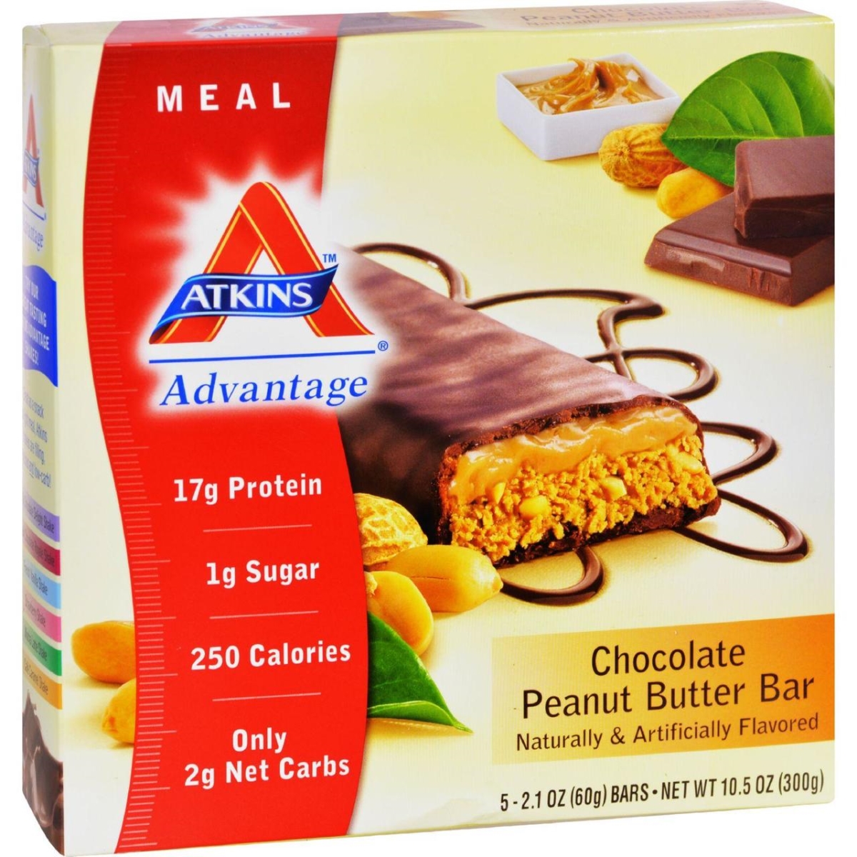 Hg0458646 Advantage Bar Chocolate Peanut Butter, 5 Bars