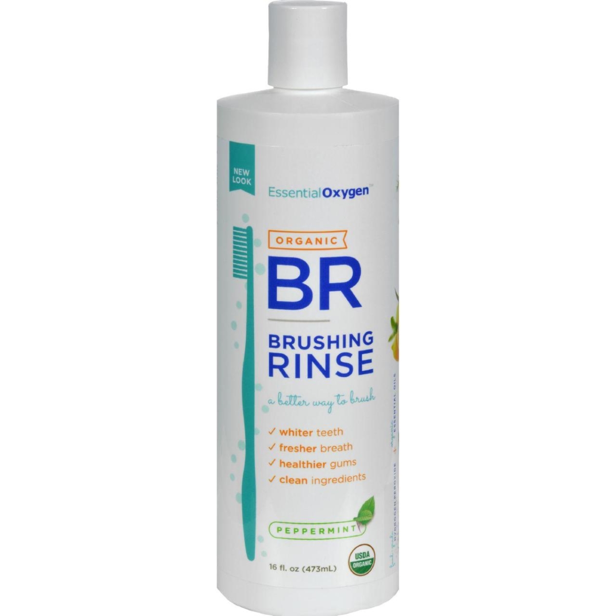 Hg0565820 16 Fl Oz Organic Brushing Rinse, Peppermint
