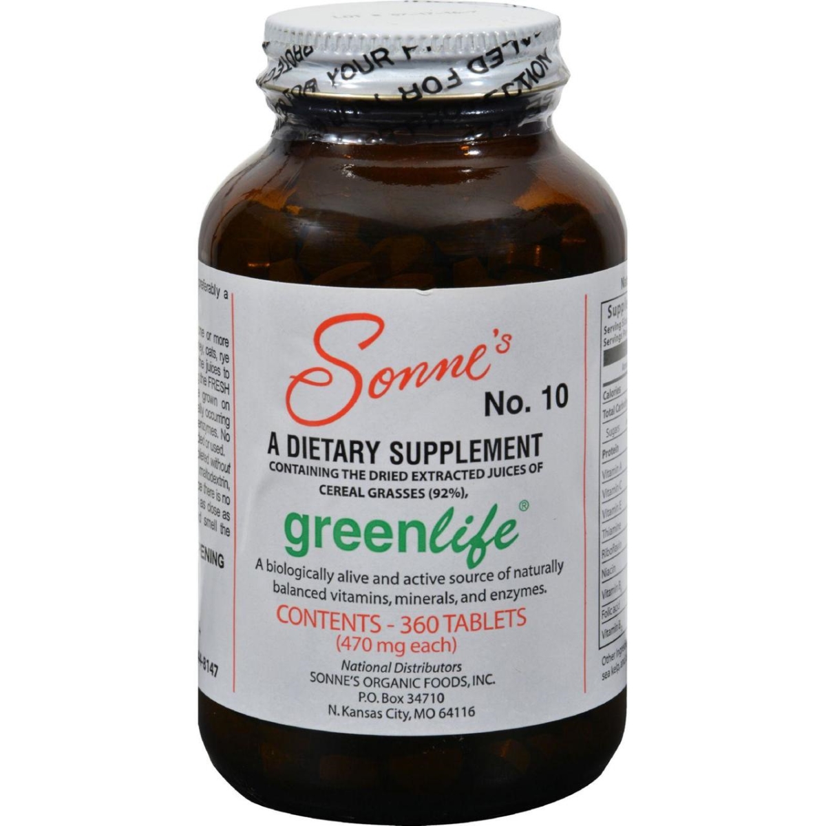 Hg0522797 No. 10 Greenlife - 360 Tablets