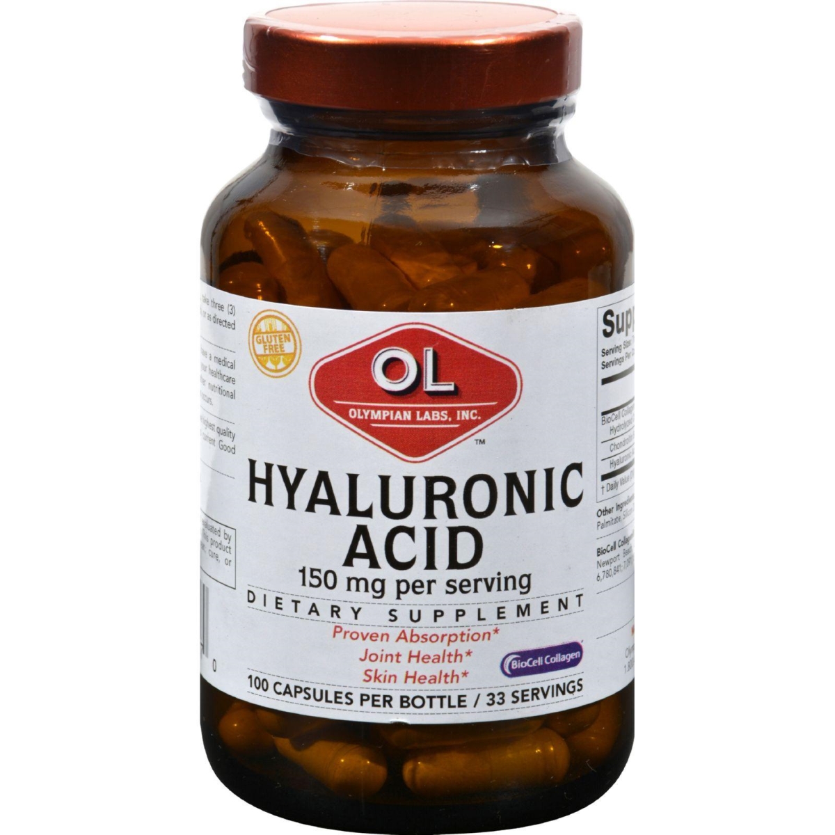 Hg0381582 Hyaluronic Acid With Biocell Collagen Type Ii - 100 Capsules