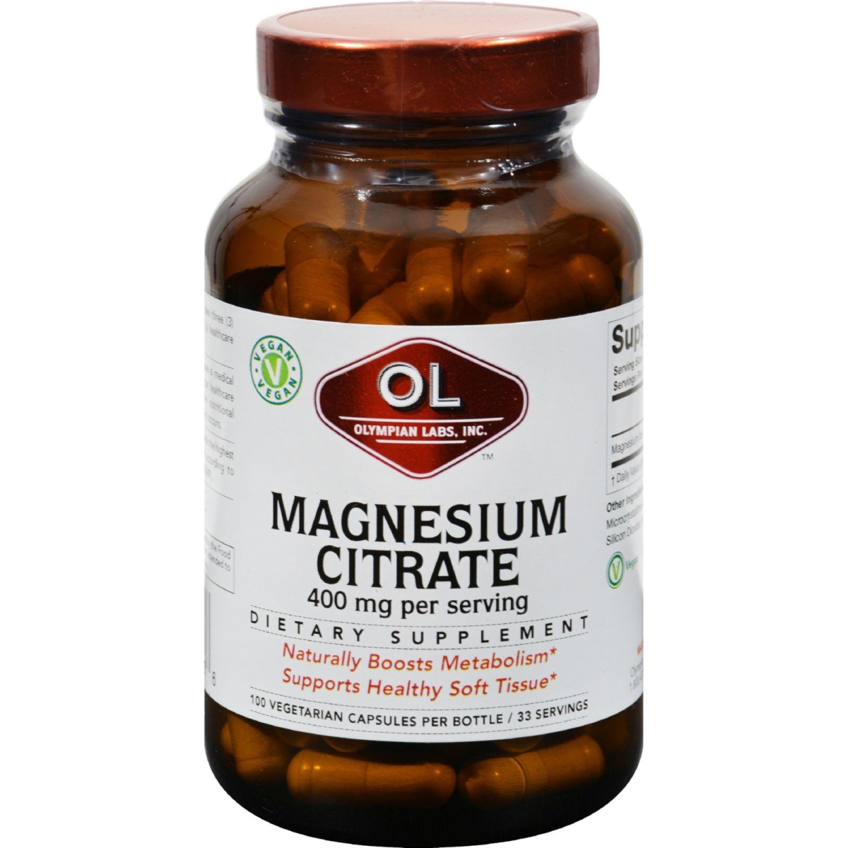 Hg0388942 400 Mg Magnesium Citrate - 100 Capsules