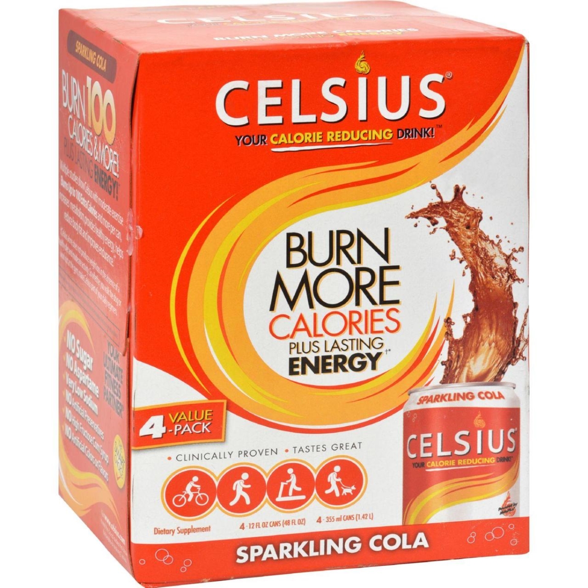 Hg0441006 12 Fl Oz Calorie Burning Drink - Sparkling Cola, Pack Of 4
