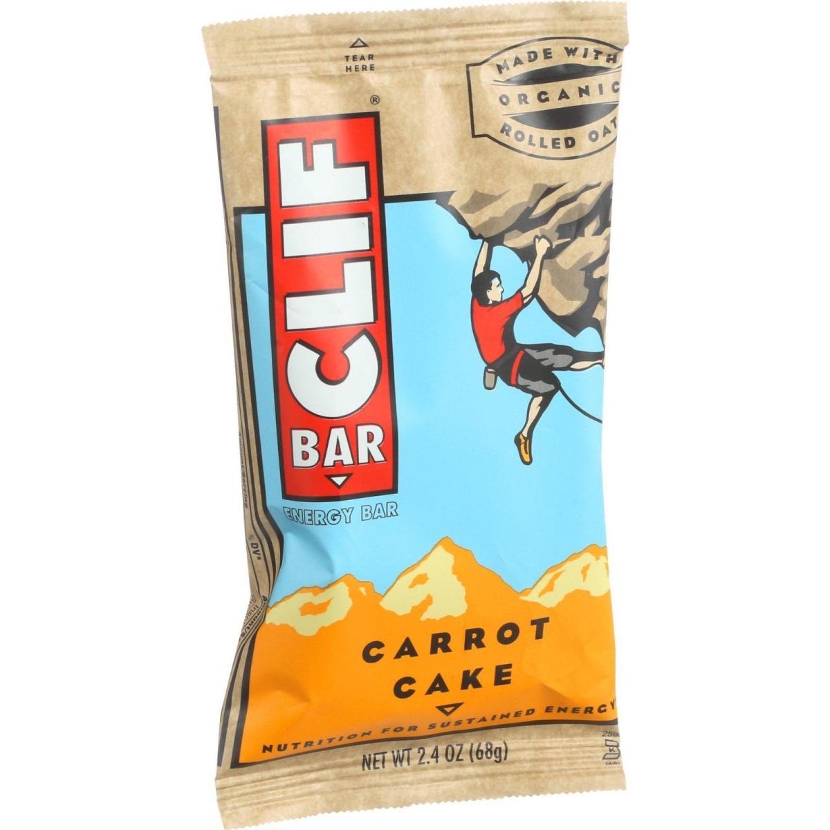 Clif Bar Hg0613943 2.4 Oz Carrot Cake Organic Energy Bar - Case Of 12
