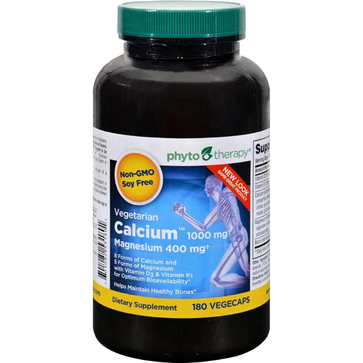 Hg0488403 Vegetarian Calcium With Magnesium - 180 Capsules