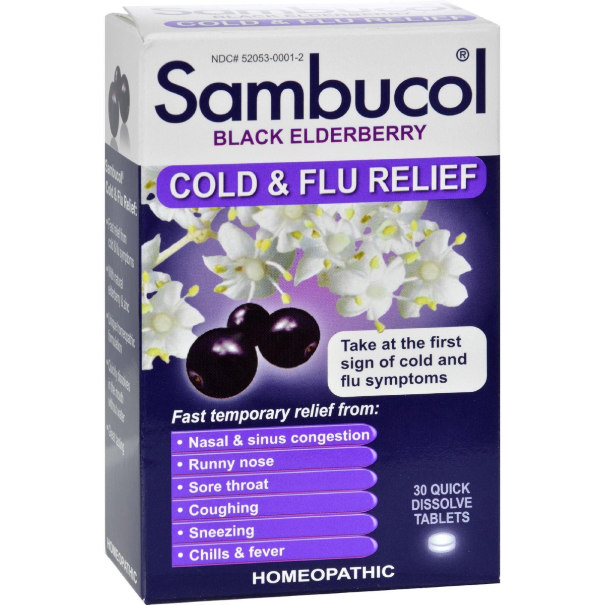 Hg0597427 Black Elderberry Cold & Flu Relief - 30 Lozenges