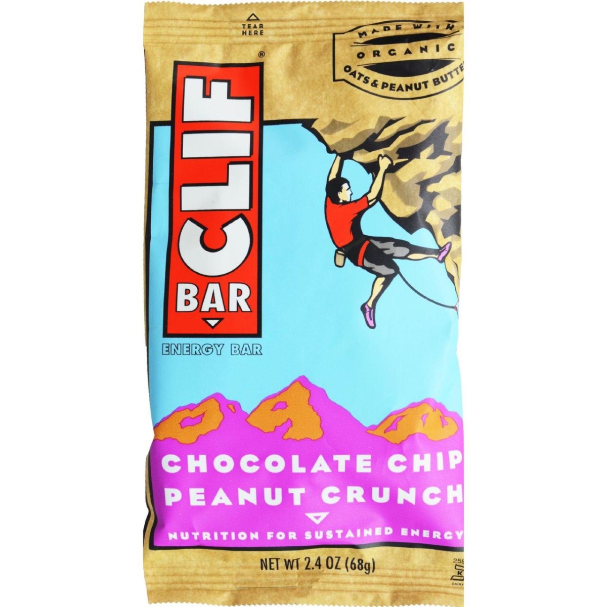 Clif Bar Hg0554865 2.4 Oz Organic Chocolate Chip Peanut Butter Crunch - Case Of 12