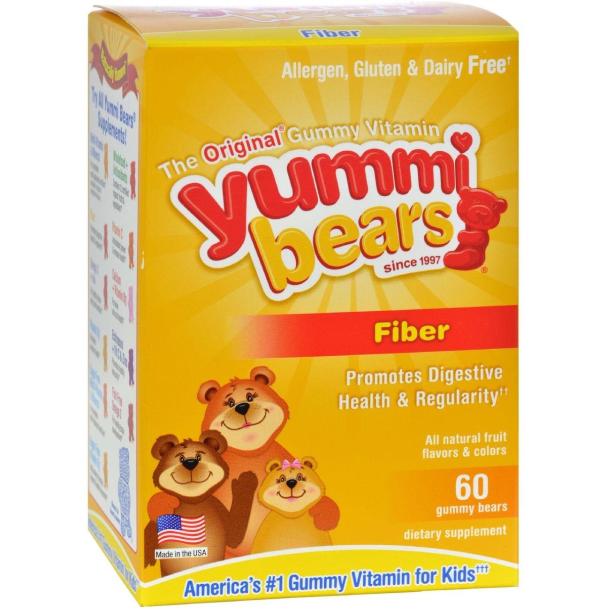 Hg0635169 Yummi Bears Fiber Supplement For Kids - 60 Gummies