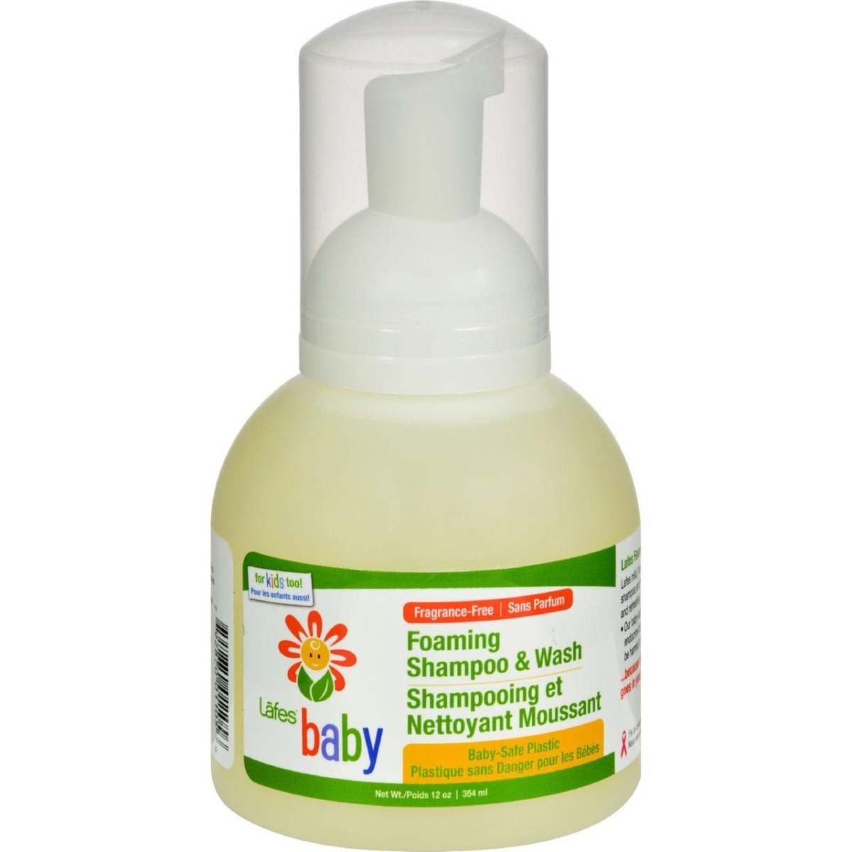 Hg0733840 12 Fl Oz Lafes Natural & Organic Baby Foaming Shampoo & Wash