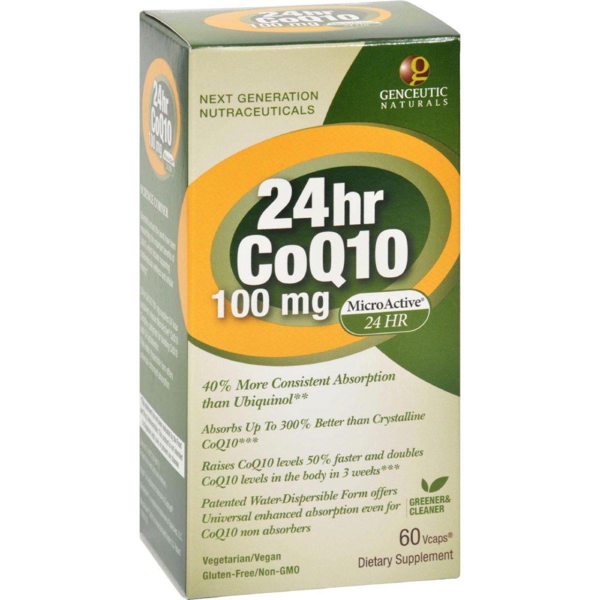 Hg0701284 100 Mg 24 Hour Coq10 - 60 Vegetarian Capsules