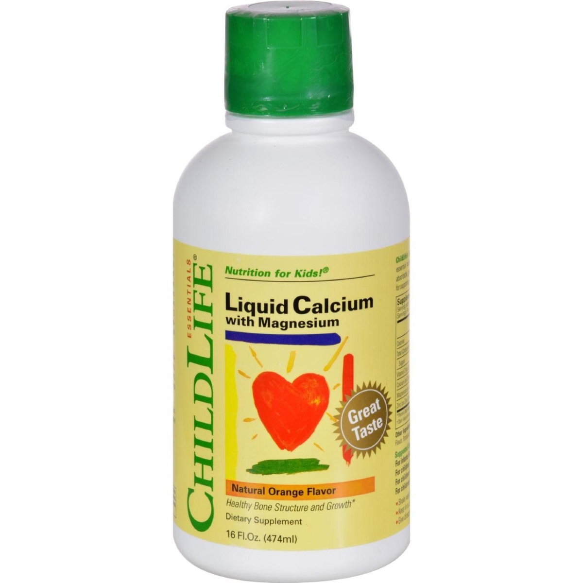 Child Life Hg0690636 16 Fl Oz Liquid Calcium With Magnesium - Natural Orange