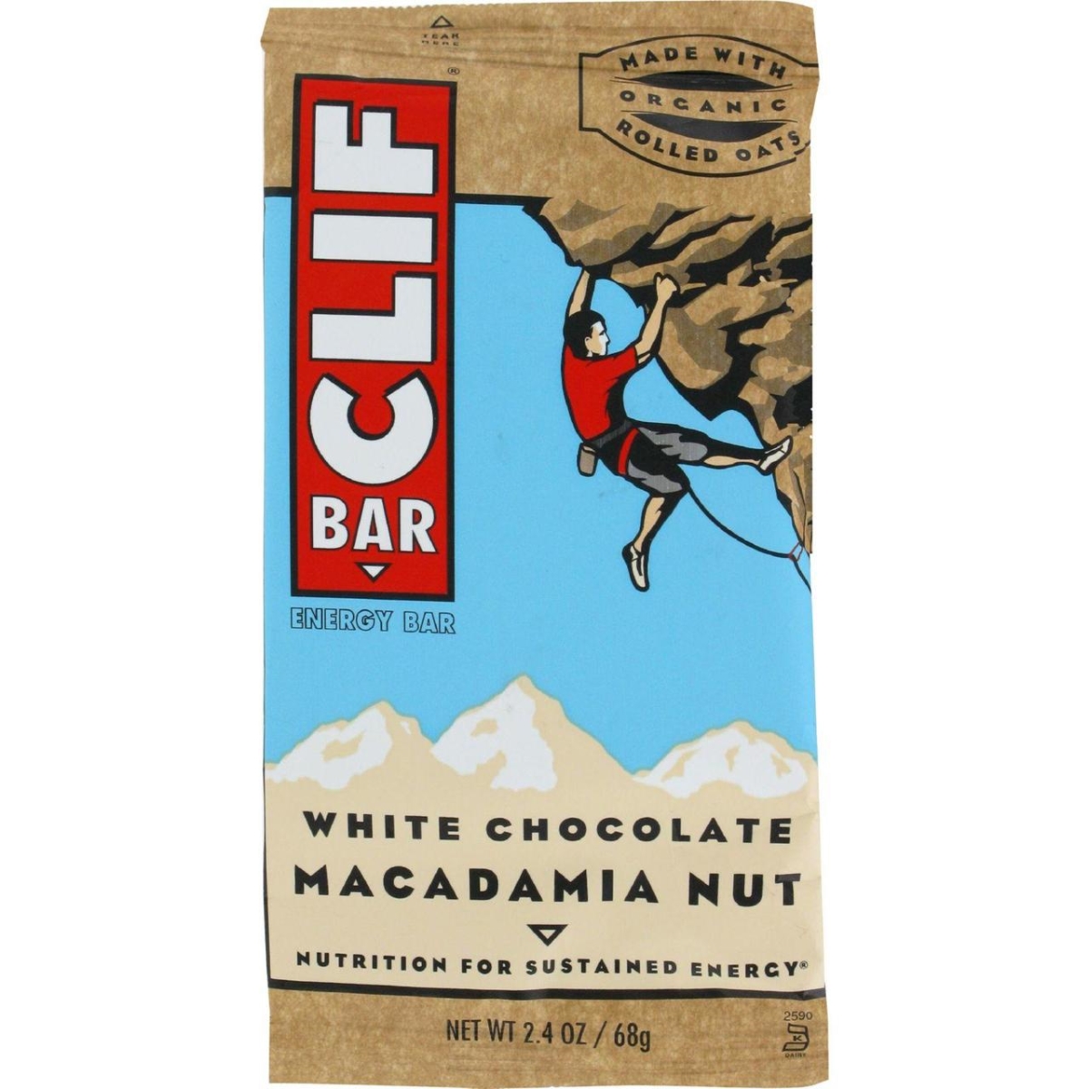 Clif Bar Hg0653816 2.4 Oz Organic White Chocolate Macadamia Nut - Case Of 12
