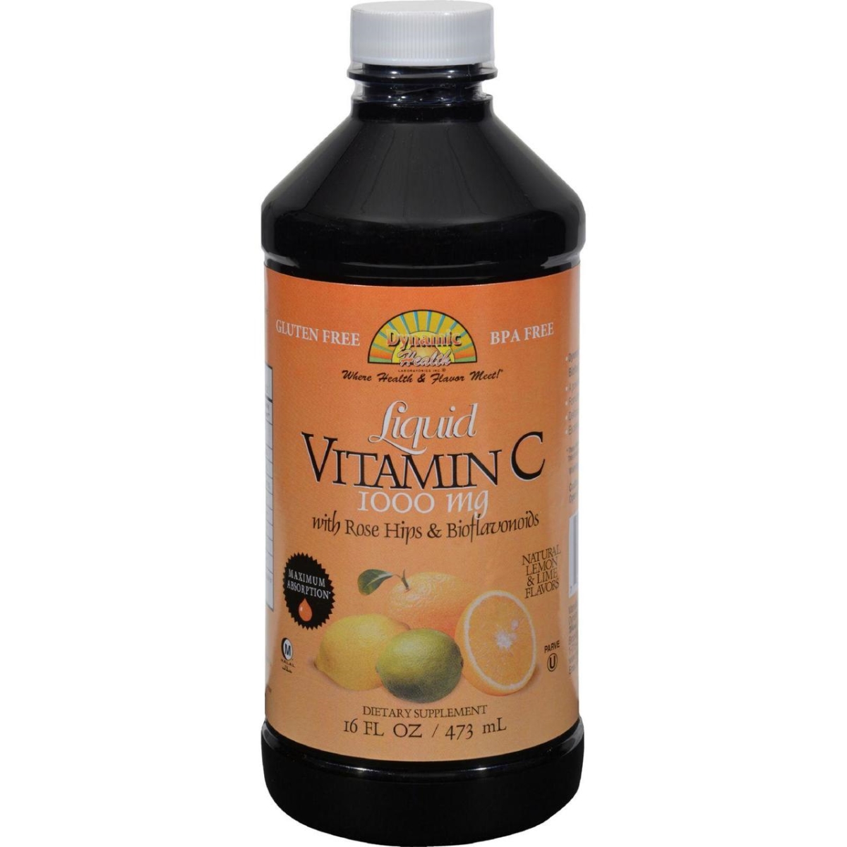 Dynamic Health Hg0673459 16 Fl Oz Liquid Vitamin C Natural Citrus, 1000 Mg
