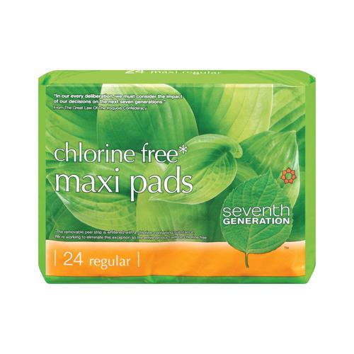 Hg0772665 Regular Chlorine Free Maxi Pads - 24 Pads