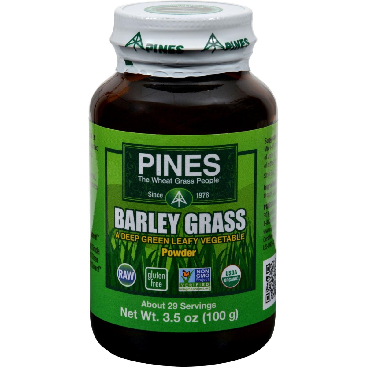 Hg0761502 3.5 Oz 100 Percent Organic Barley Grass Powder