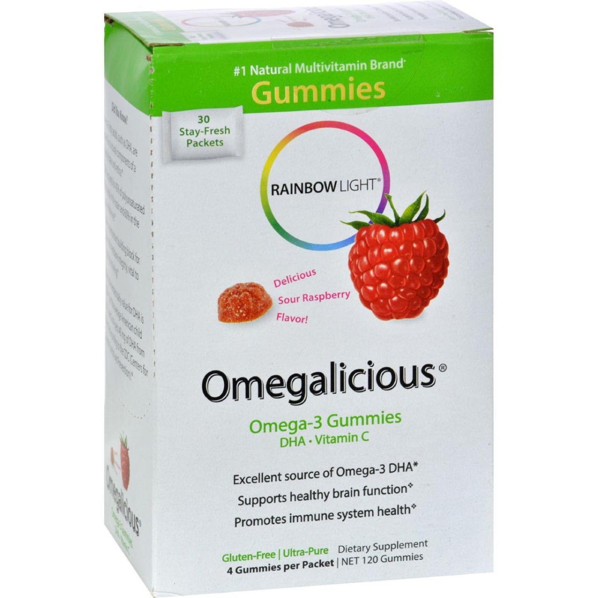 Hg0826016 Gummy Omegalicious Omega 3 Formula Sour Raspberry - 30 Packets