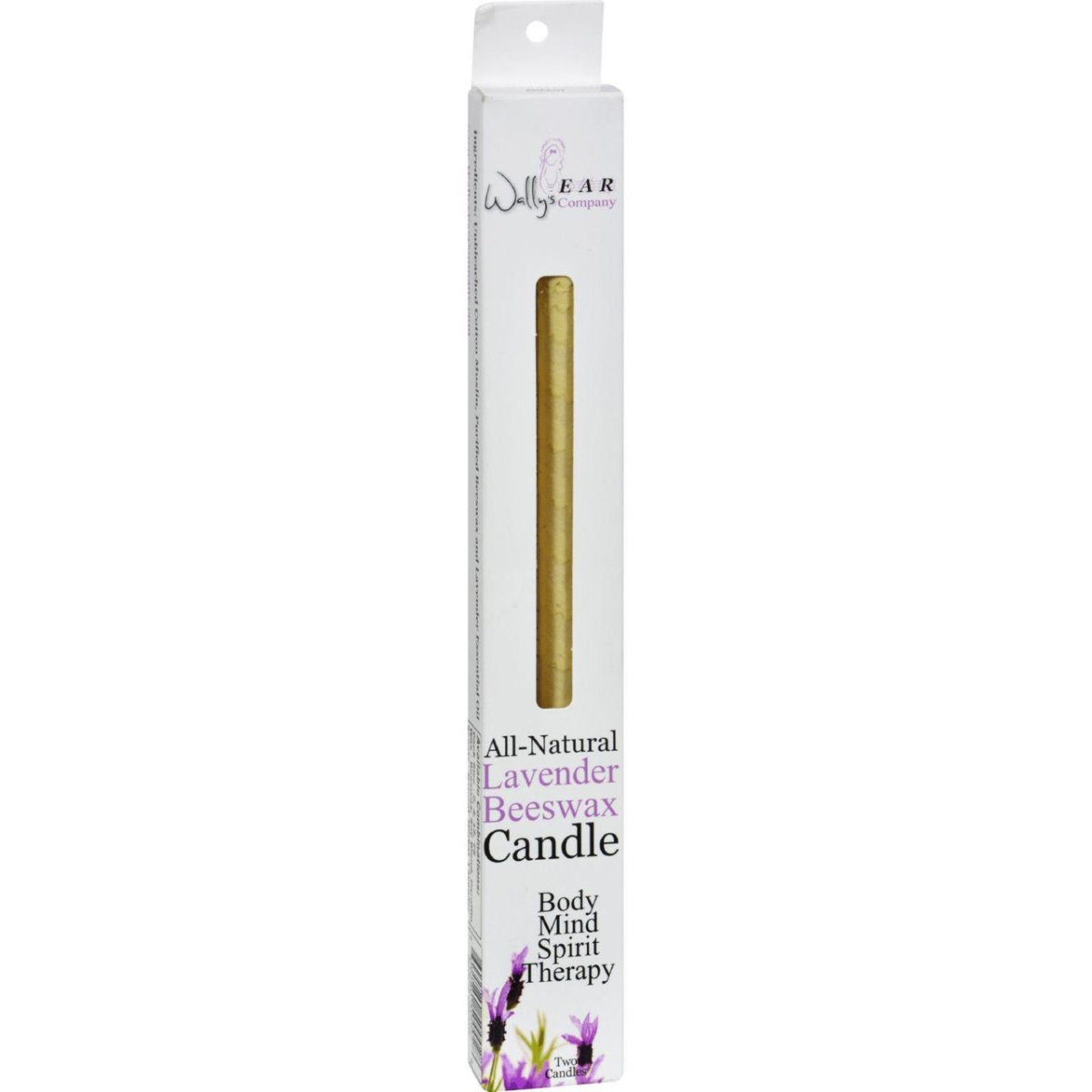Hg0835140 Beeswax Candles, Lavender - Pack Of 2