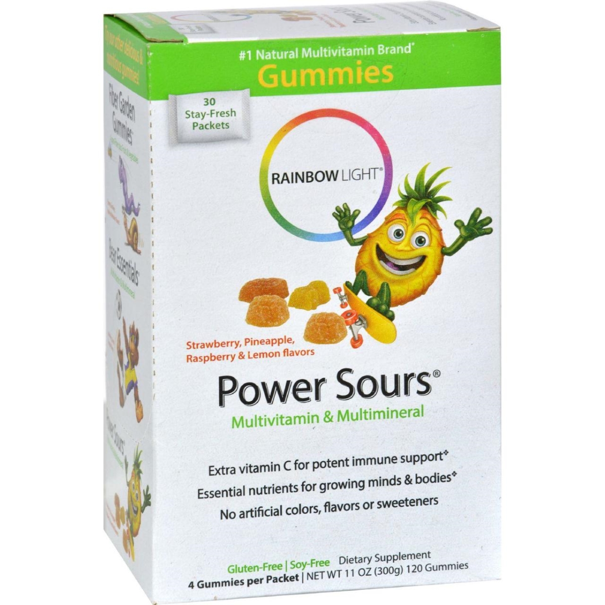 Hg0826073 Gummy Power Sours Multivitamin & Multimineral Sour Fruit - 30 Single Serve Packets