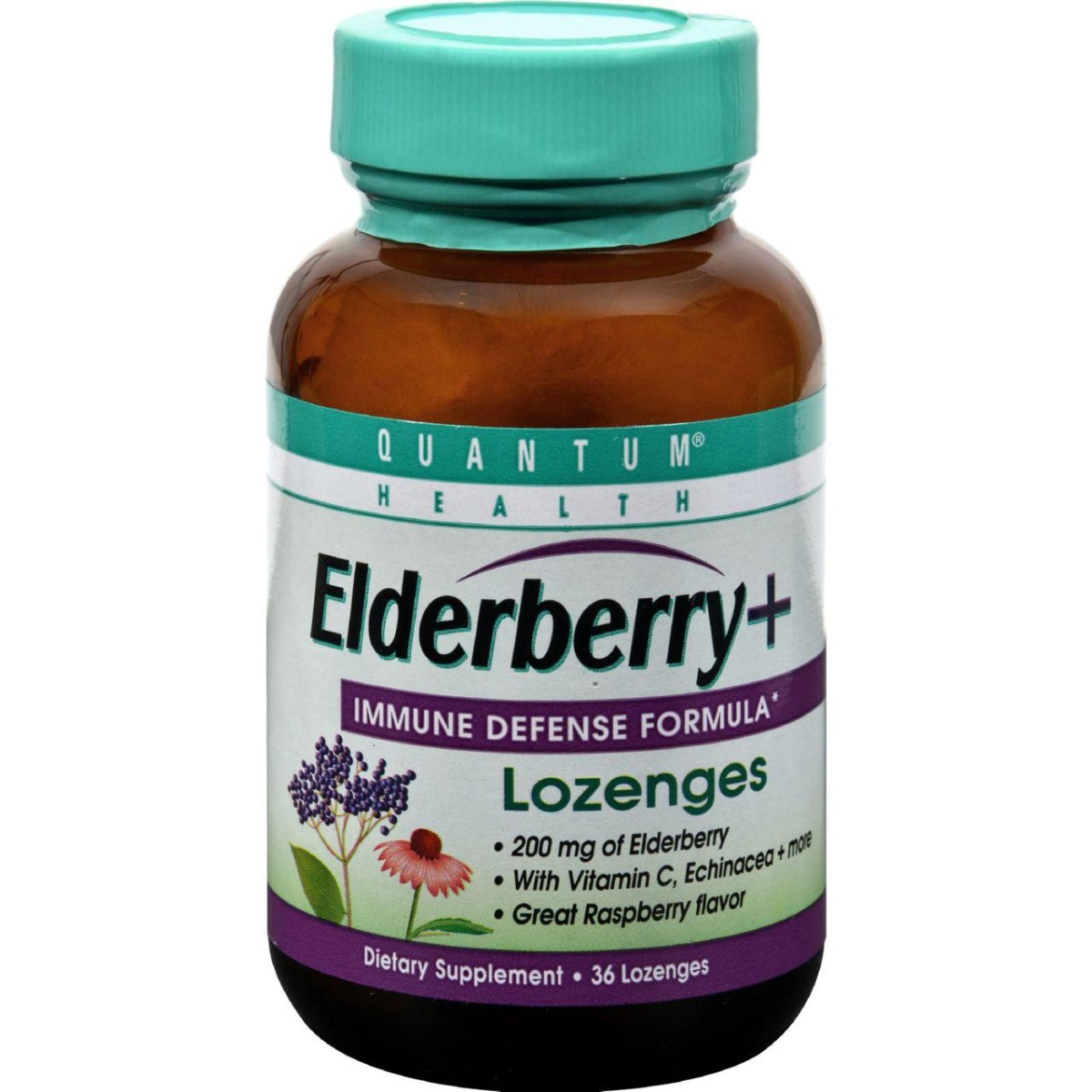Hg0839282 Quantum Elderberry Lozenges Raspberry - 36 Lozenges