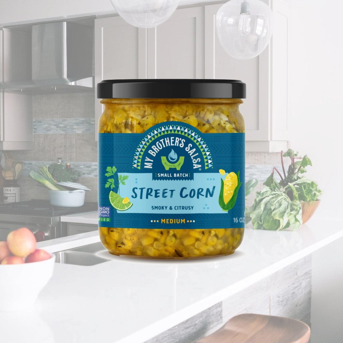Picture of My Brothers Salsa HG2578557 16 oz Medium Smoky & Citrusy Street Corn - Case of 6