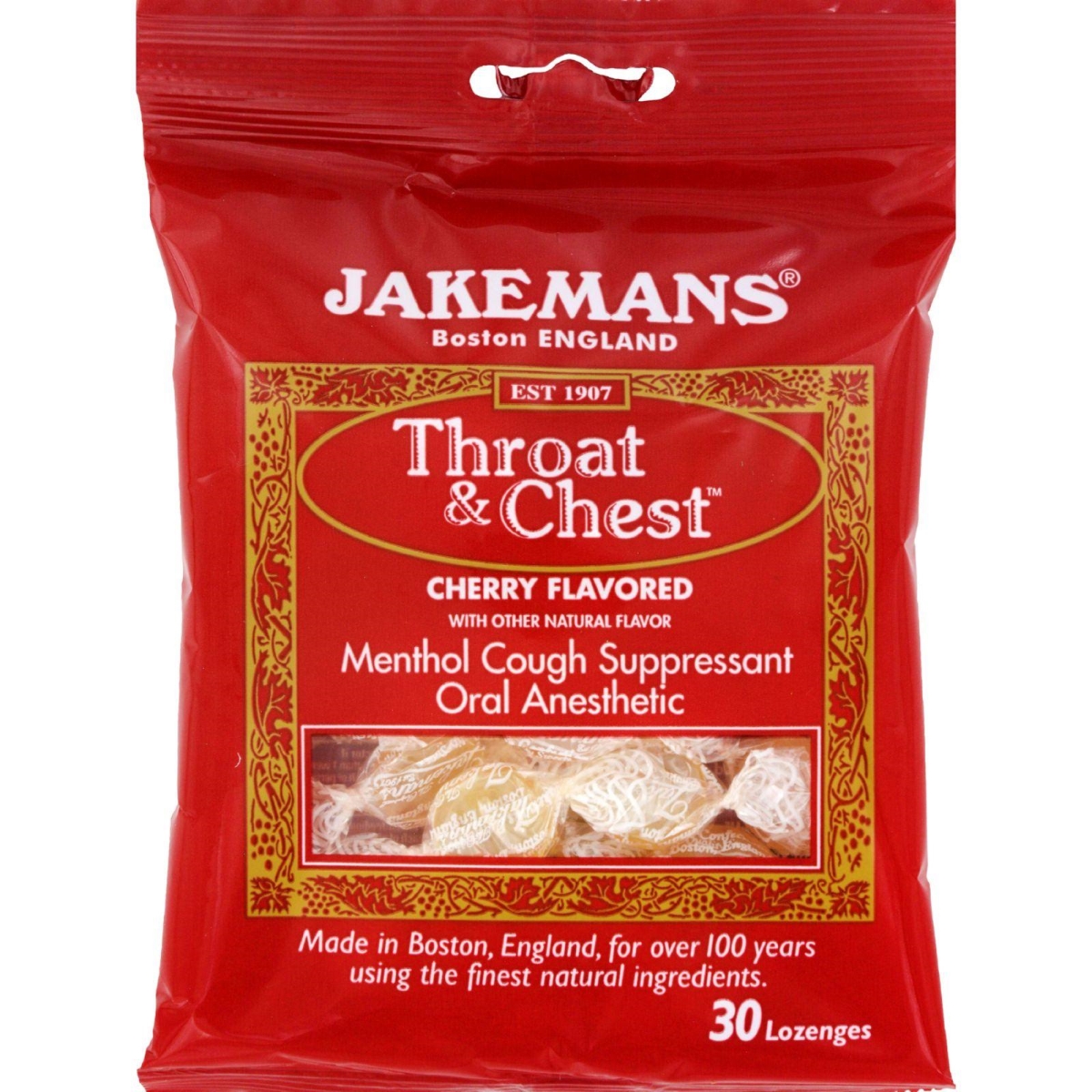 Hg0965491 Throat & Chest Lozenges, Cherry - Case Of 12, Pack Of 30