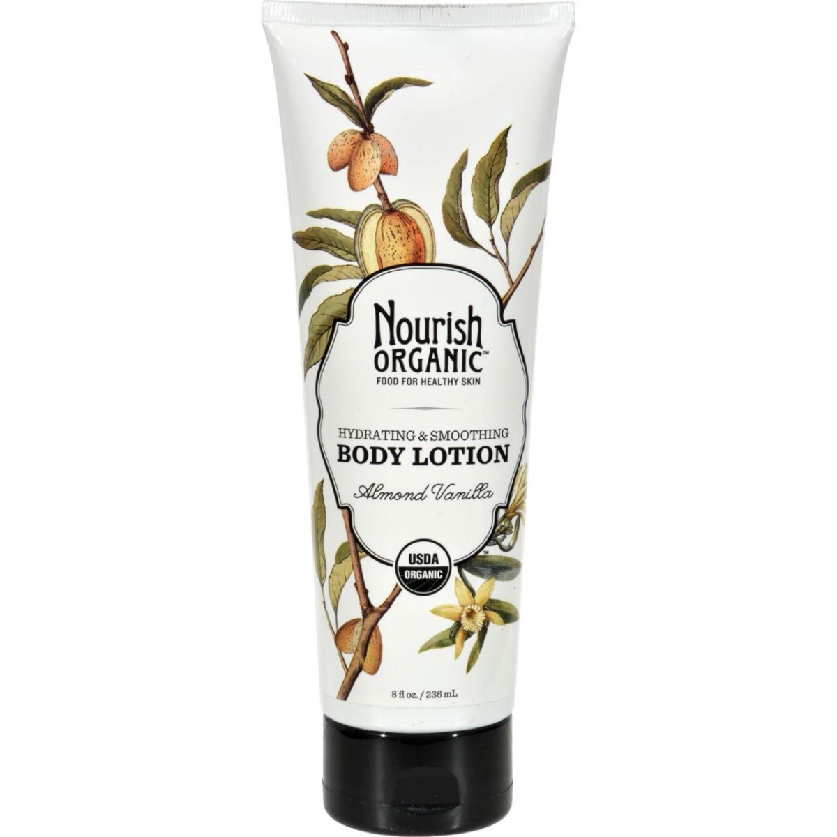 Nourish Hg1120765 8 Fl Oz Organic Body Lotion, Almond Vanilla
