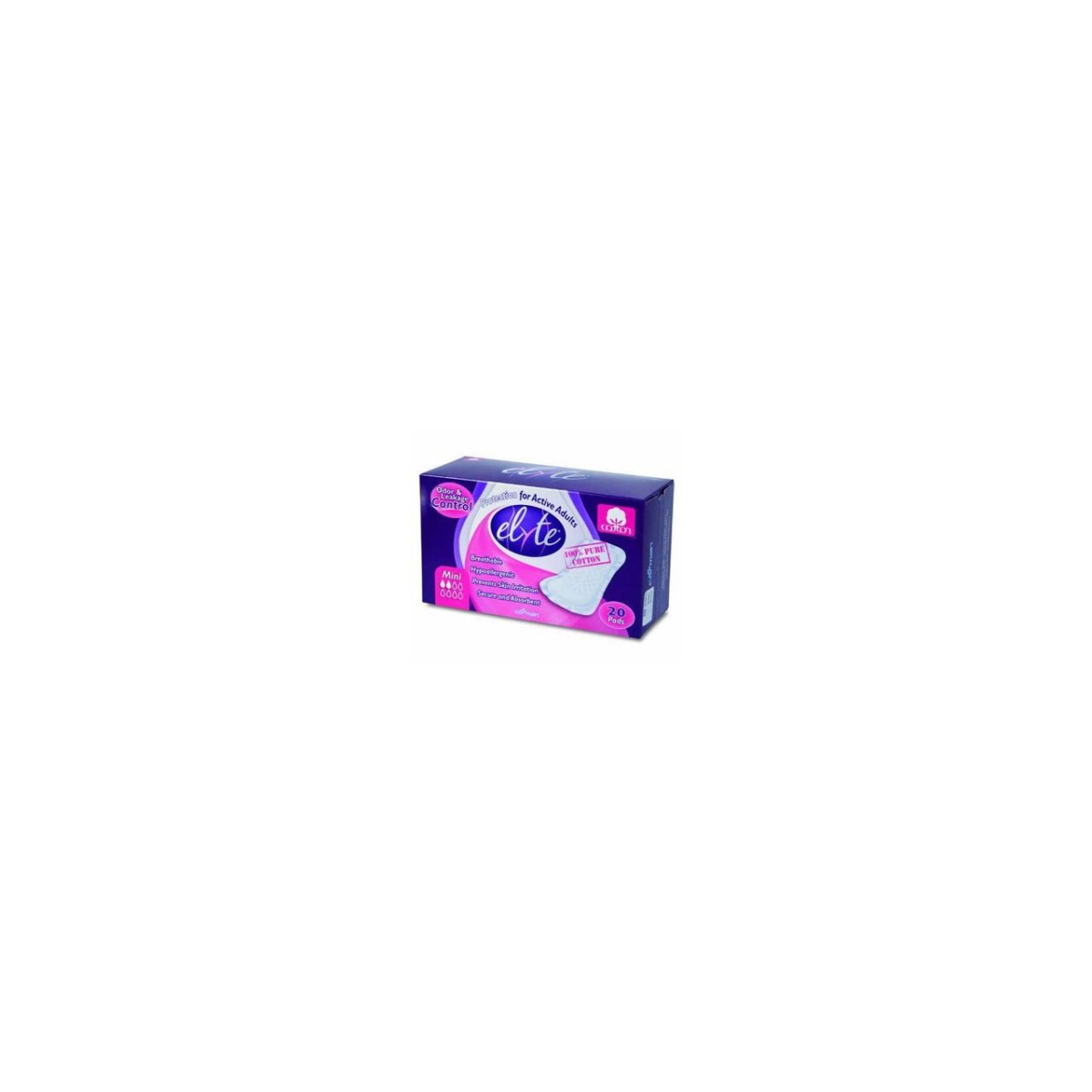 Hg0832600 4 X 8 In. Light Cotton Incontinence Pads - Mini, Pack Of 20