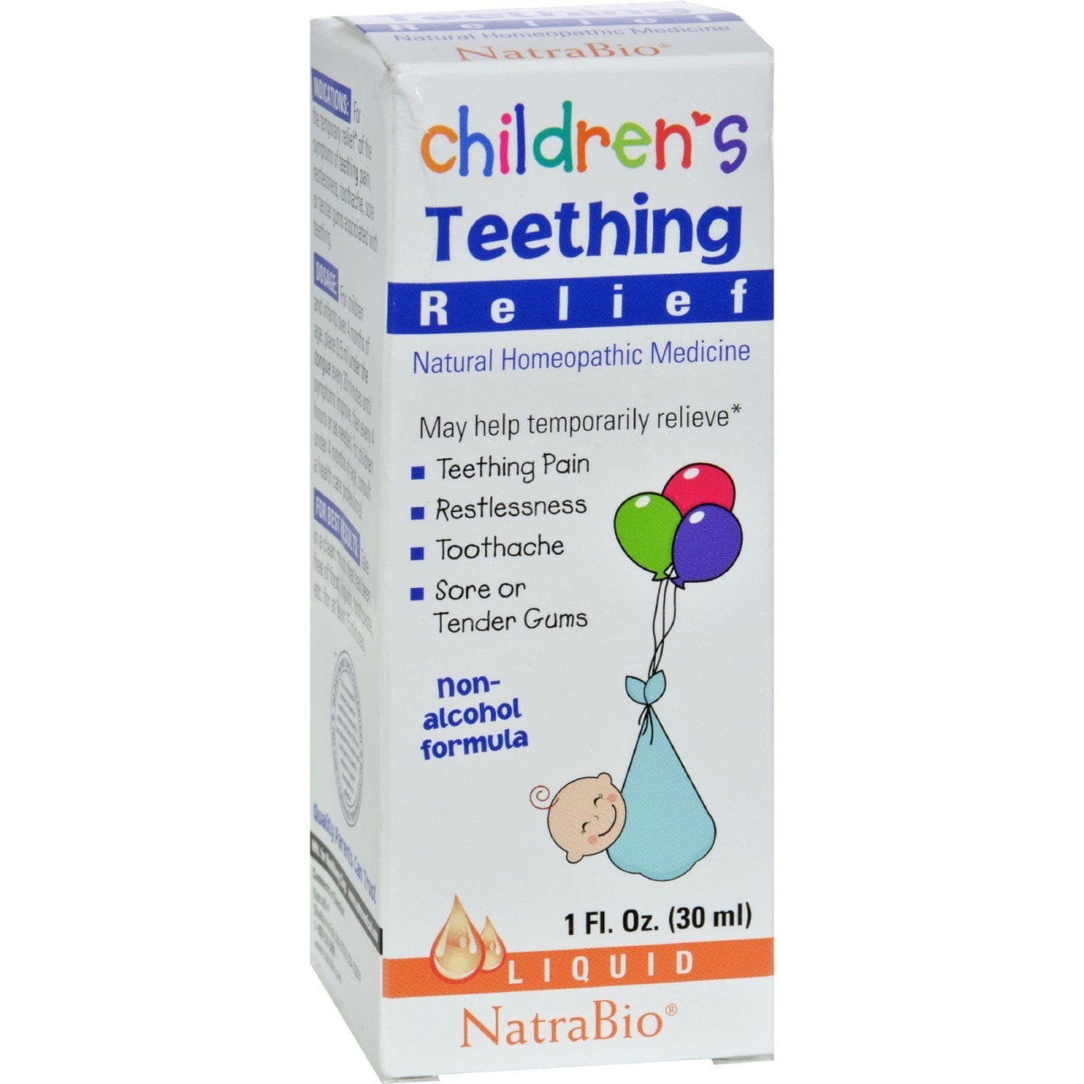 Natrabio Hg0897256 1 Fl Oz Childrens Teething Relief Drops