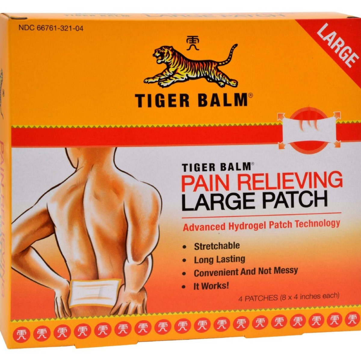 Hg0933150 Pain Relieving Large Patches, Case Of 6 - Pack Of 4