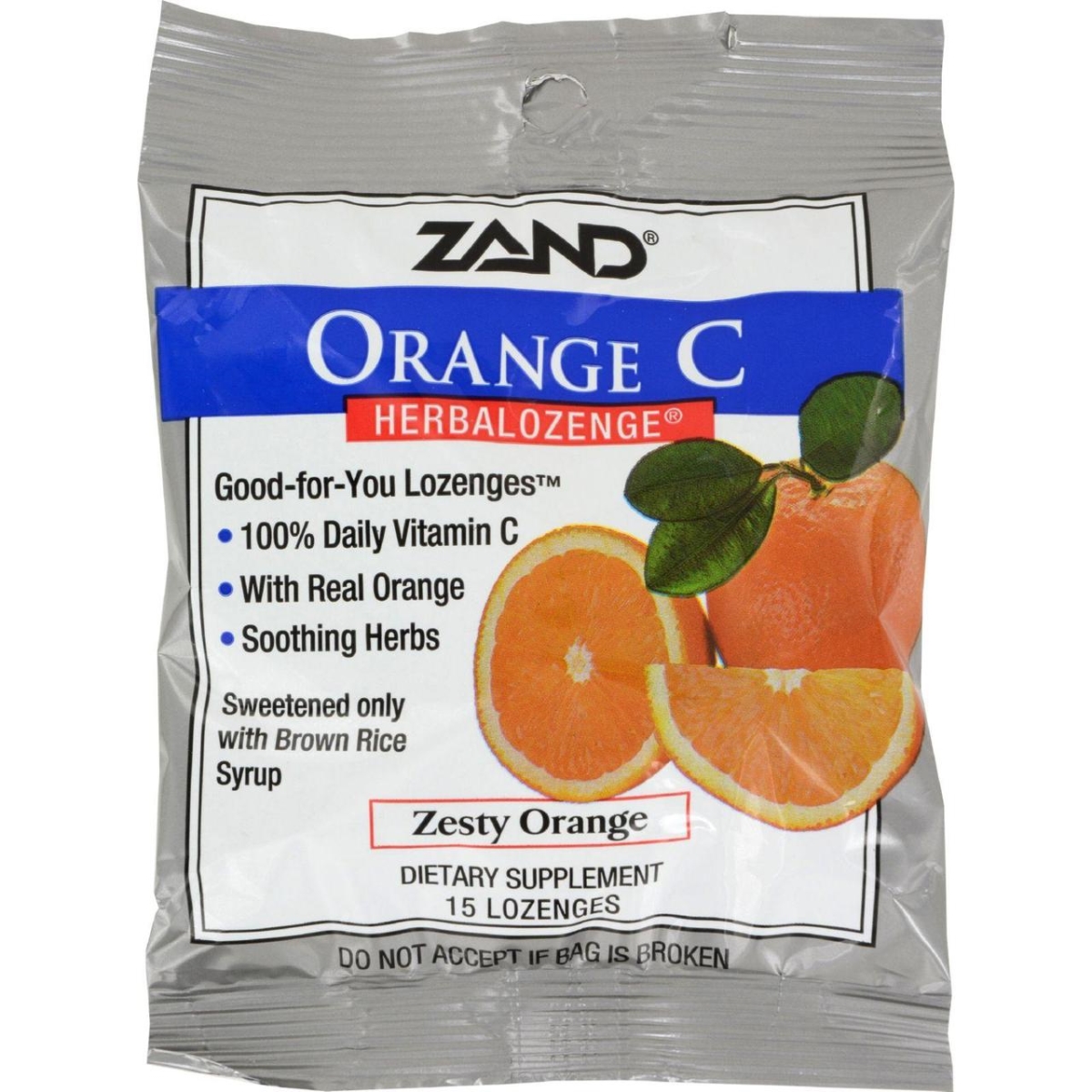 Hg0978254 Herbalozenge Orange C Natural Orange, 15 Lozenges - Case Of 12
