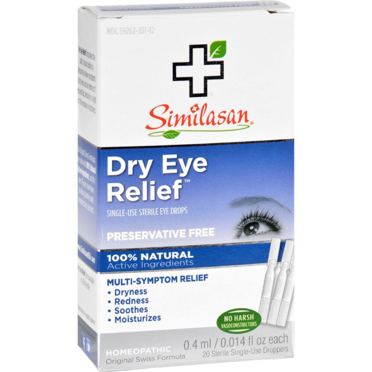 Hg0946814 Dry Eye Relief - 20 Sterile Single Use Droppers