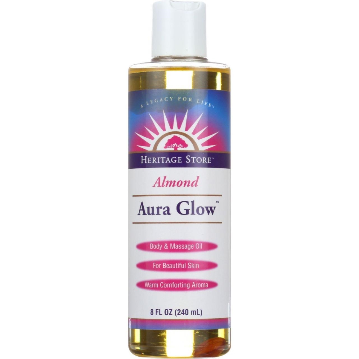 Hg0957308 8 Oz Aura Glow Body Oil - Almond