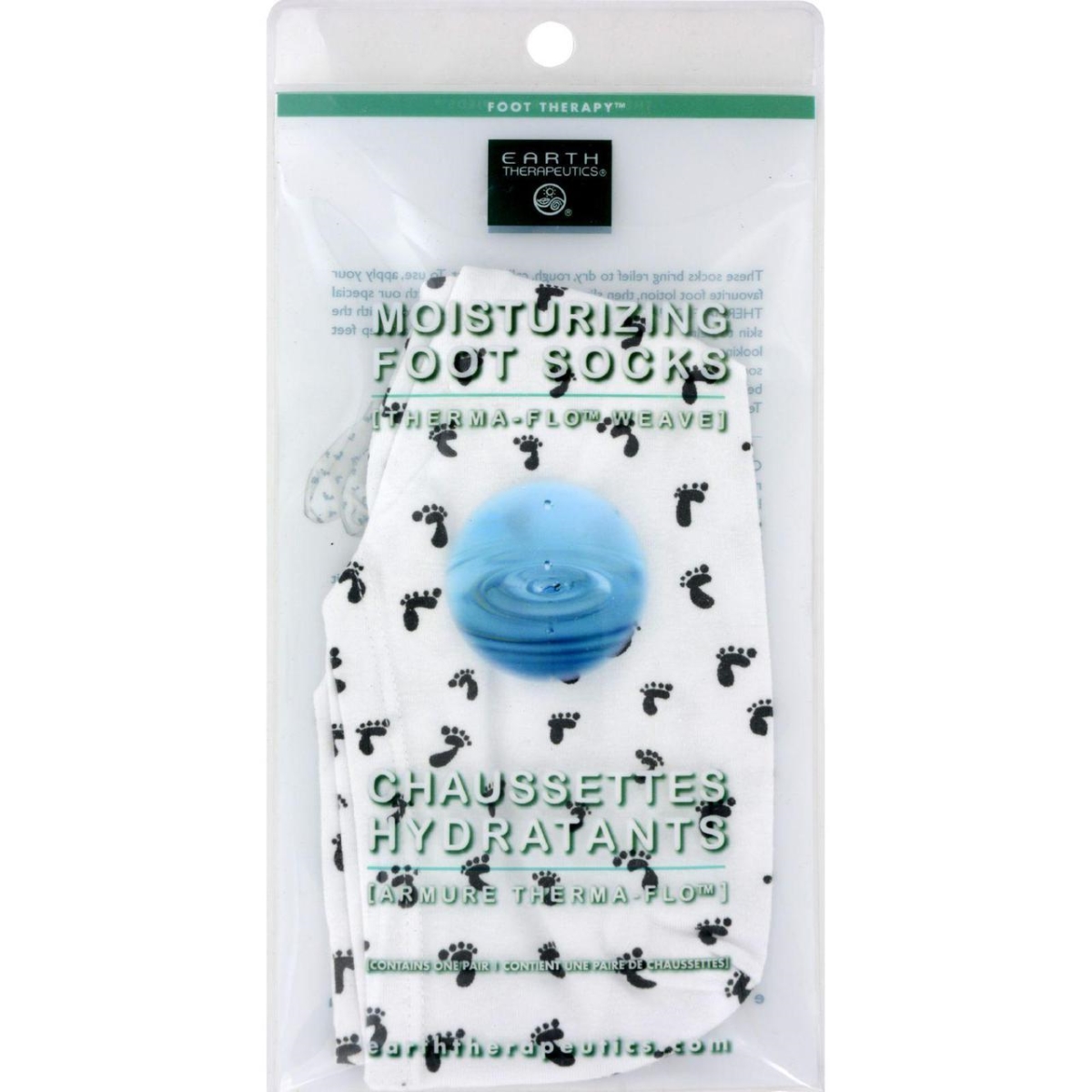 Hg0998831 Moisturizing Foot Sock, White With Footprints