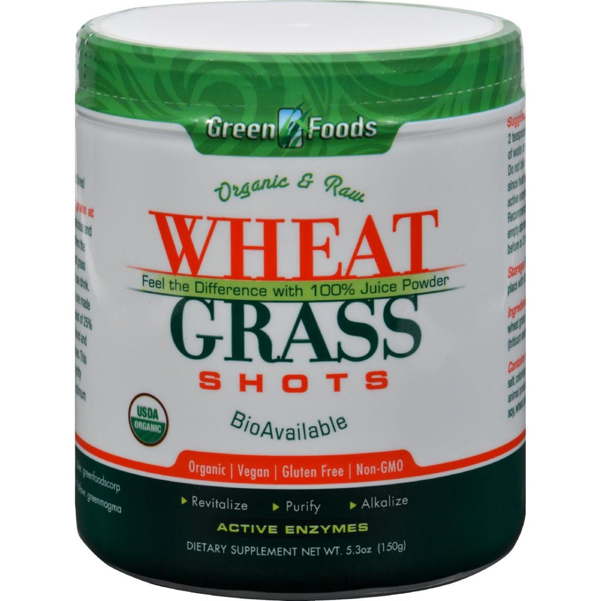 Hg1090109 5.3 Oz Organic & Raw Wheat Grass Shots