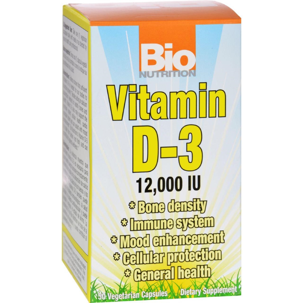 Bio Nutrition Hg1126424 Vitamin D-3 - 12000 Iu, 50 Vegetarian Capsules